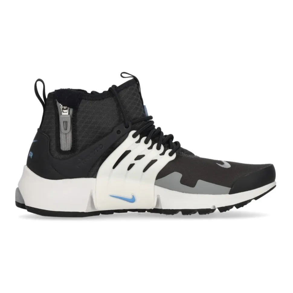 Mid Utility Hoge Stoffen Sneaker Antraciet/Blauw/Wit