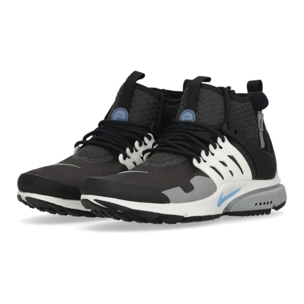 Mid Utility Hoge Stoffen Sneaker Antraciet/Blauw/Wit