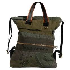 Military Green Patchwork Rugzak