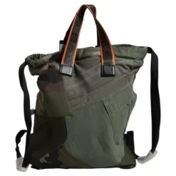 Military Green Patchwork Rugzak