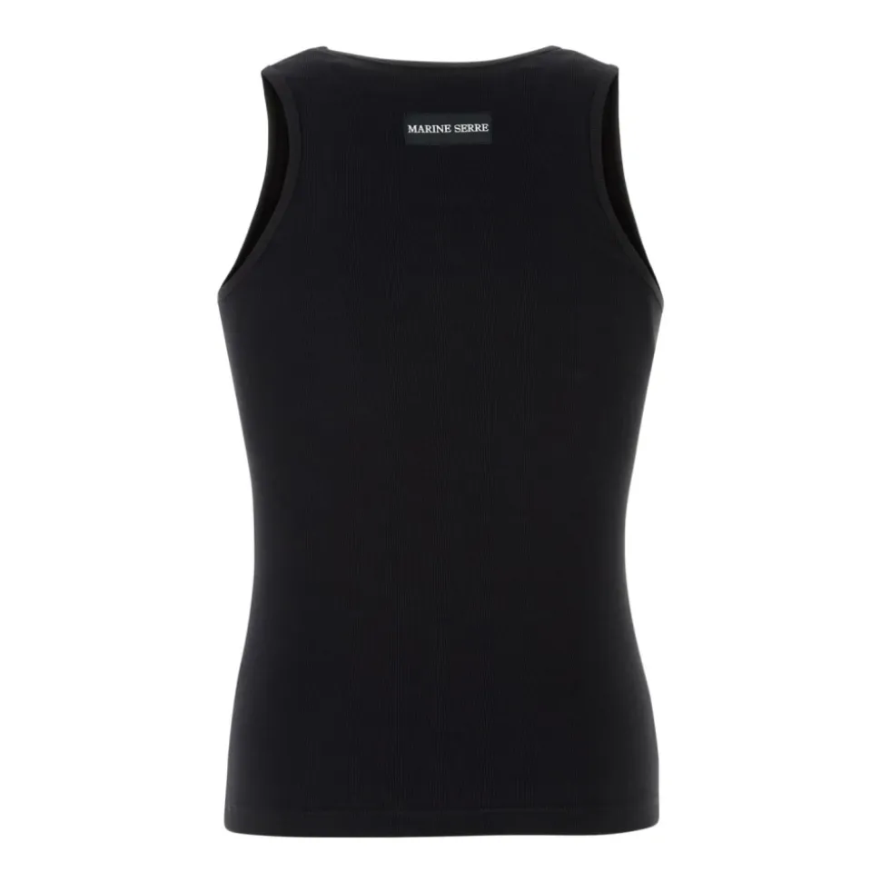 Moon Logo Ribbed Jersey Tank Top