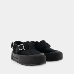 Mount Slick Sandalen - Zwart/Zilver Leer