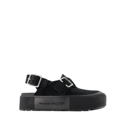 Mount Slick Sandalen - Zwart/Zilver Leer