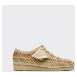 Multicolor Raffia Wallabee Sneakers