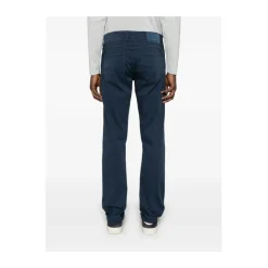 Navy Blauwe Klassieke Knoop Jeans