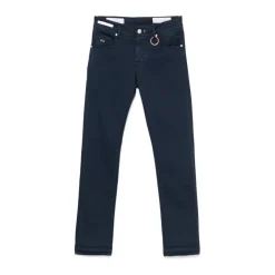 Navy Blauwe Klassieke Knoop Jeans