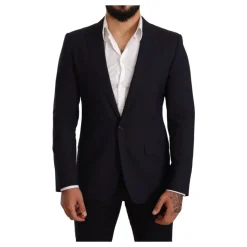 Navy Blue Wool Slim Fit MARTINI Blazer