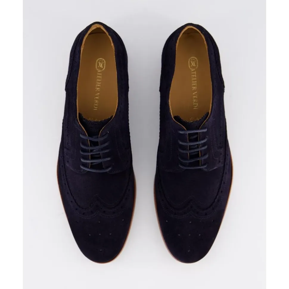 Navy Broque Winston Herenschoenen