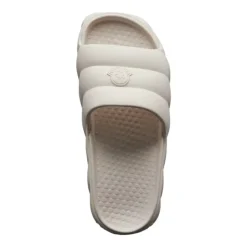Offwhite Zomerslippers in Quilted Stijl