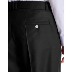 Op maat gemaakte effen wollen pantalon