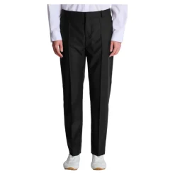 Op maat gemaakte effen wollen pantalon