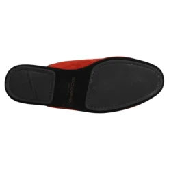 Oranje Suède Slides Platte Schoenen