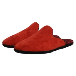 Oranje Suède Slides Platte Schoenen