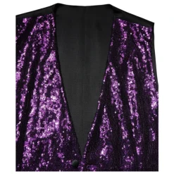 Paarse Paillet Formeel Vest
