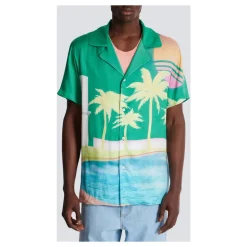 Palm Tree Print Pyjama Shirt