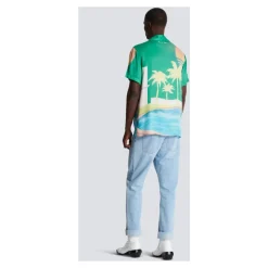 Palm Tree Print Pyjama Shirt