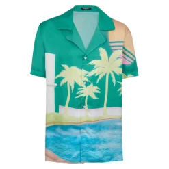 Palm Tree Print Pyjama Shirt