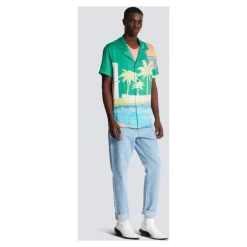 Palm Tree Print Pyjama Shirt