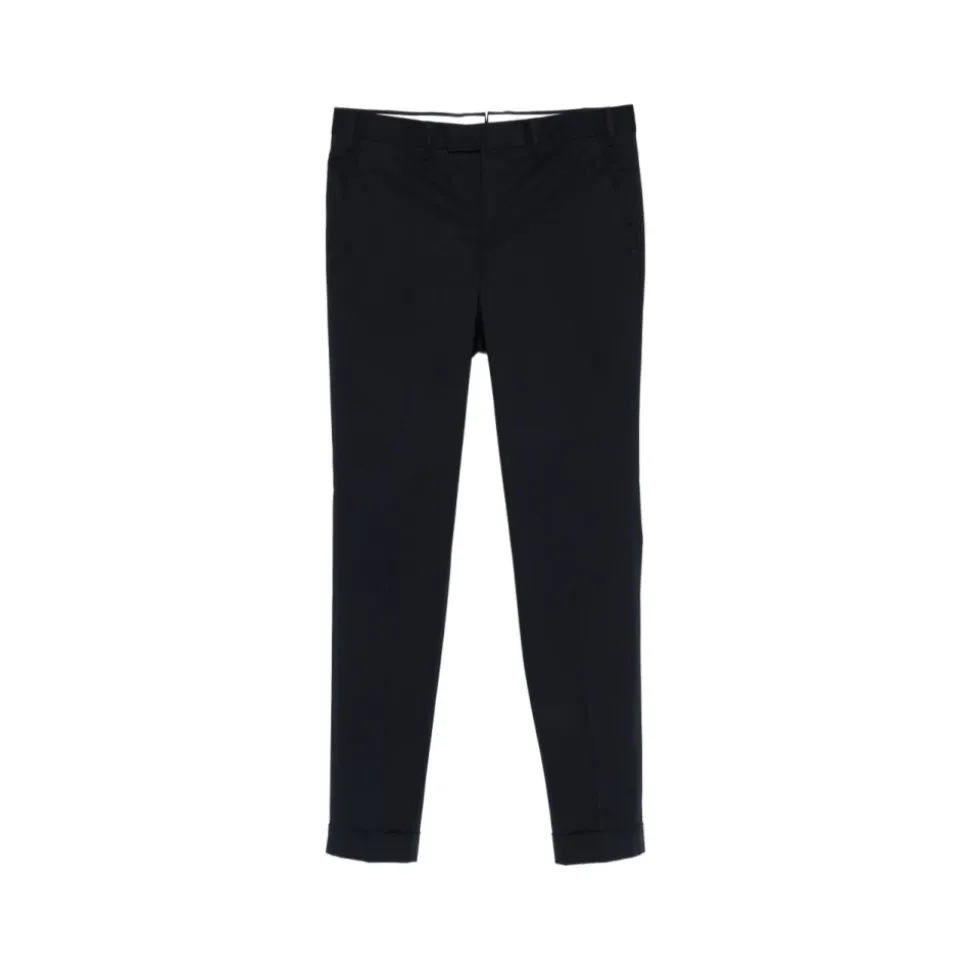 Pantalon met rechte pijpen en riemlussen