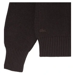 Pearl Rib Knit Badge Accent Sweater