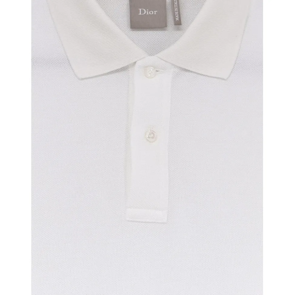 Polo shirt van katoen en zijde