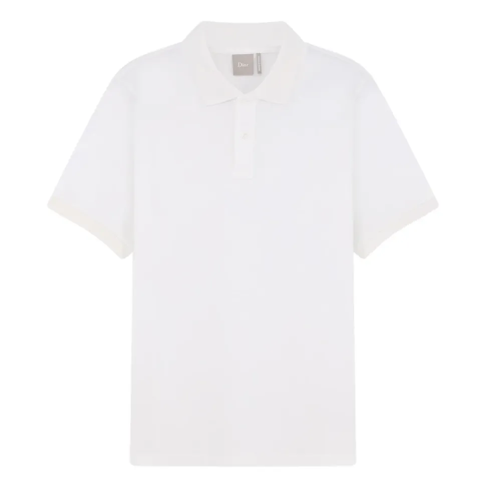 Polo shirt van katoen en zijde