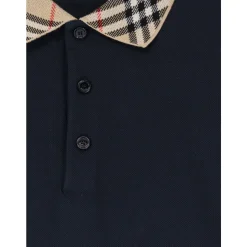 Polo shirt van katoenpiqué met ruitkraag