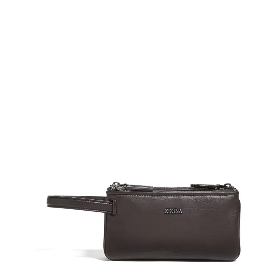 Pouch van soepel leer