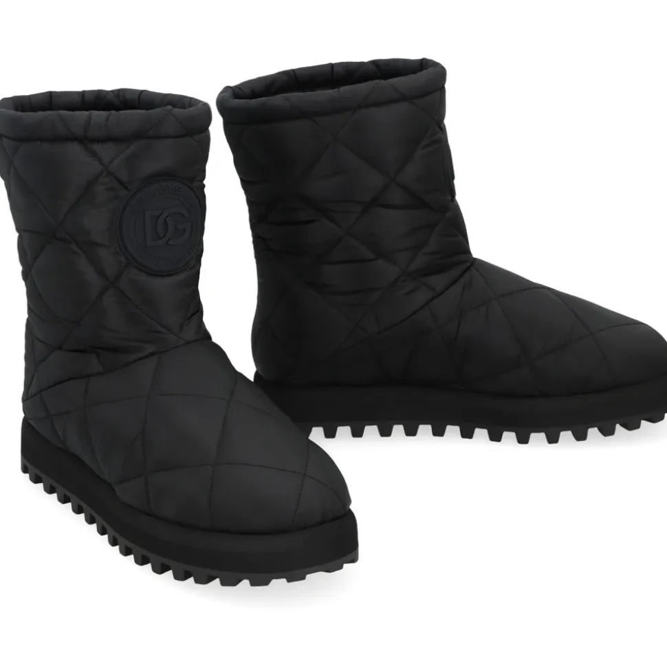 Quilted Nylon City Boots