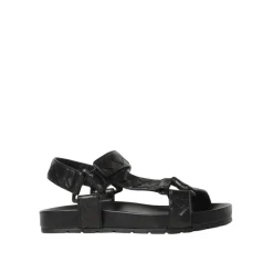 Quilted leren sandalen