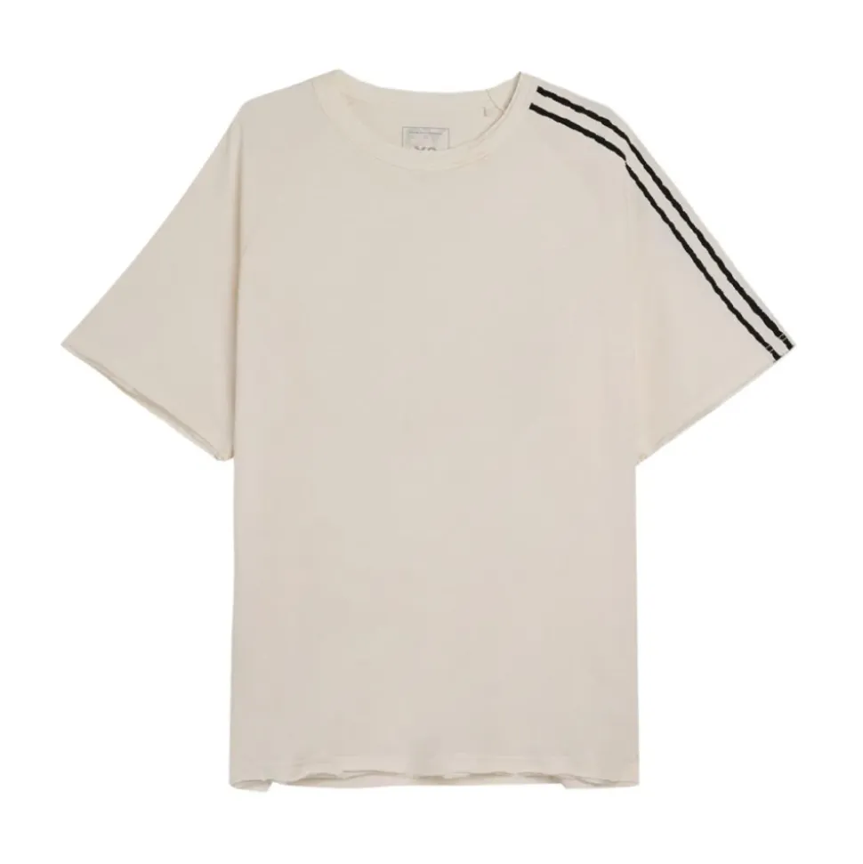 Raw Edge 3-Stripes Short Sleeve Tee