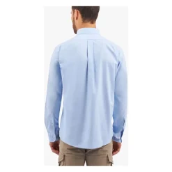 Regular Fit Non-Iron Stretch Supima Cotton Casual Shirt met Button-Down Kraag
