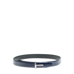 Reversible Leren Riem met Krokodillenprint