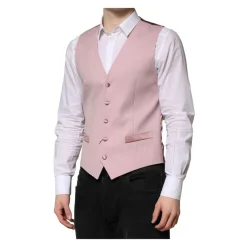 Roze Wol Formeel Jurk Vest