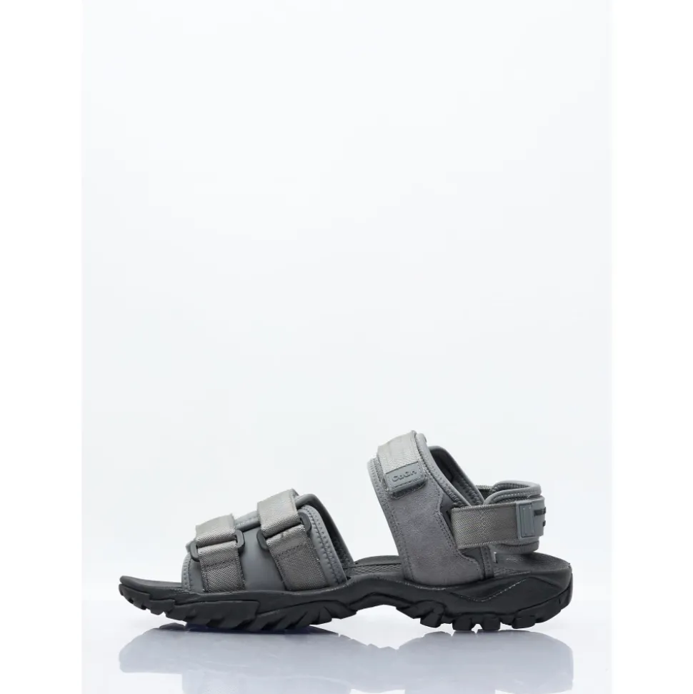 Sandalen met bandjes en logo-appliqué