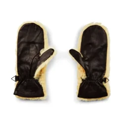 Shearling Leather Logo Handschoenen