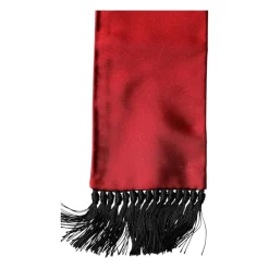 Silk Fringed Neck Wrap Foulard Scarf