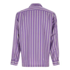 Silk Jacquard Regular Stripe Pyjama Shirt