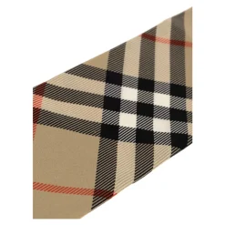 Skinny Contrast Check Silk Scarf