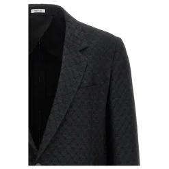 Skull Jacquard Deconstructed Jacket