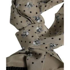 Skulls Silk Fringes Foulard