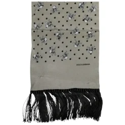Skulls Silk Fringes Foulard
