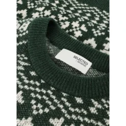 SLHHOLGER LS Knit Jaquard Crew Neck