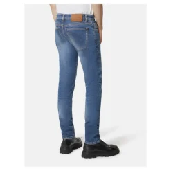 Slim Fit Blauwe Jeans met Faded Effect