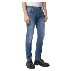 Slim Fit Blauwe Jeans met Faded Effect