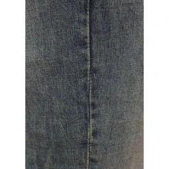 Slim-Fit Denim Jeans in Indigo met Distressed Effect