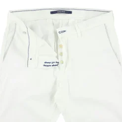 Slim Fit Roomkleurige Chino Broek