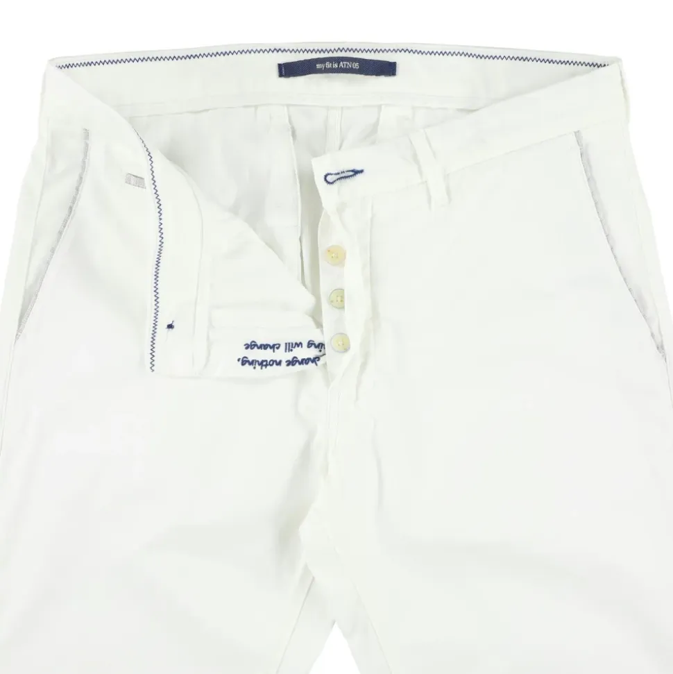 Slim Fit Roomkleurige Chino Broek