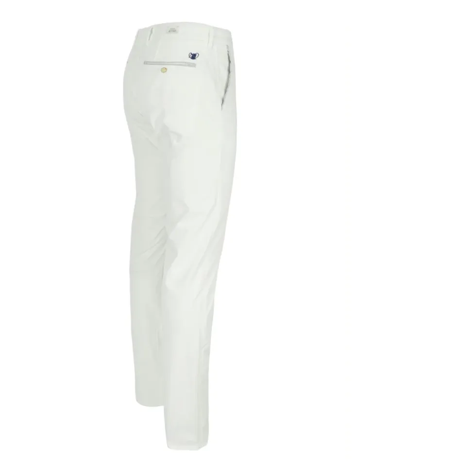 Slim Fit Roomkleurige Chino Broek