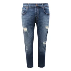 Slimme Denim Broek met Scheuren